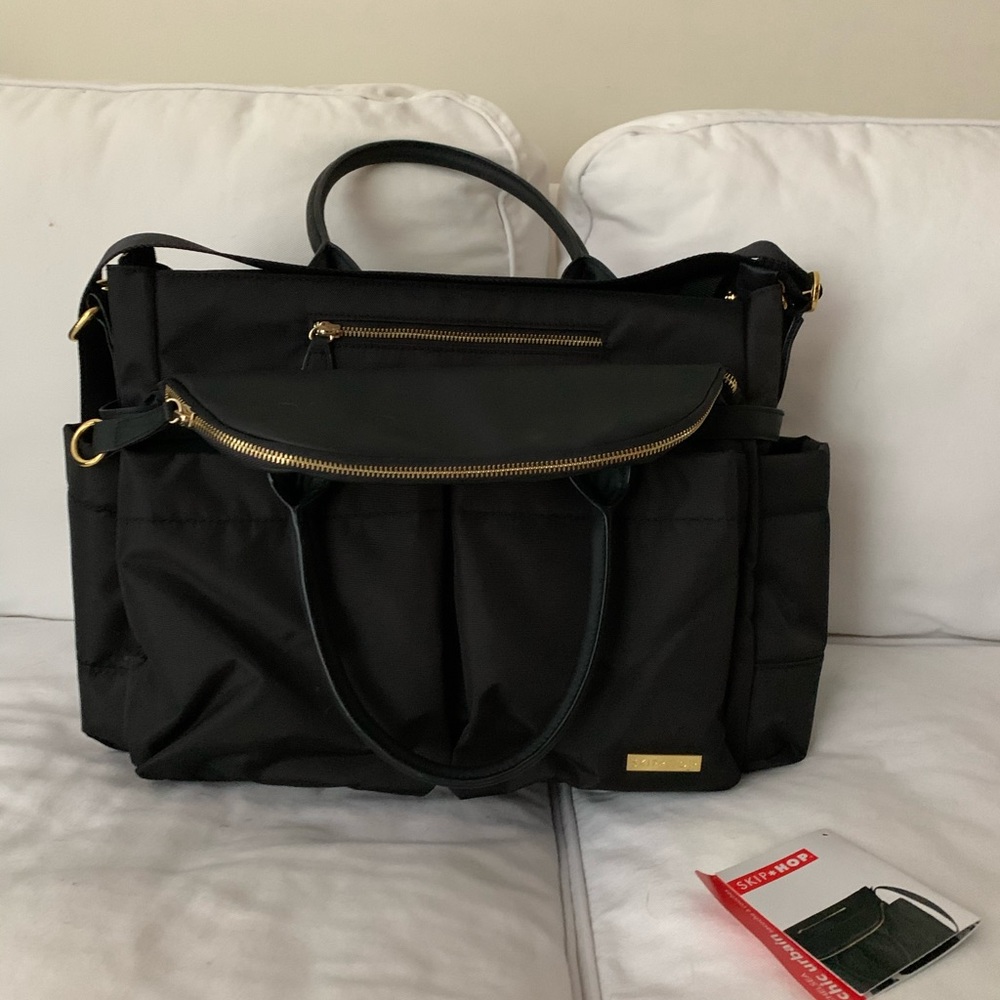 SKIP HOP Chelsea Diaper Bag, Black NWT